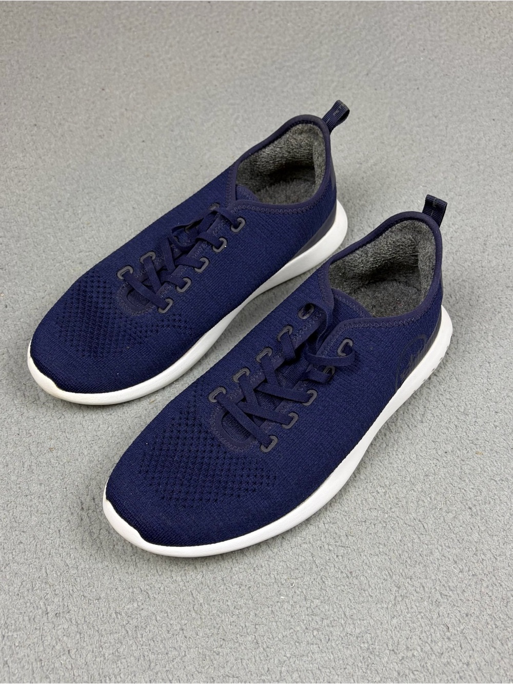 Peter Millar Hyperlight Glide Shoes Men's Navy Knit Sneakers White Sole MF19EF02
